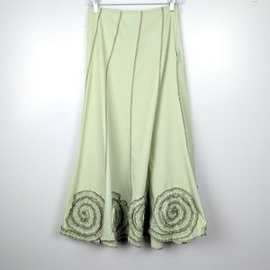 Bamboo Traders | Unique Boho Long Peasant Skirt Sm